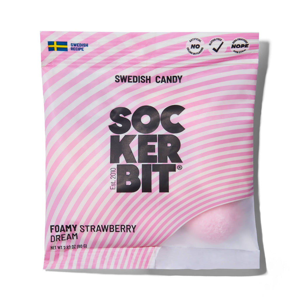 Foamy Strawberry Dream Swedish Candy Bag