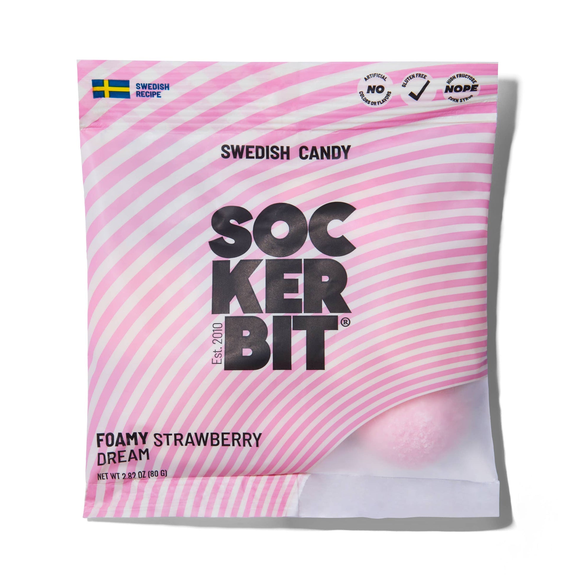 Foamy Strawberry Dream Swedish Candy Bag