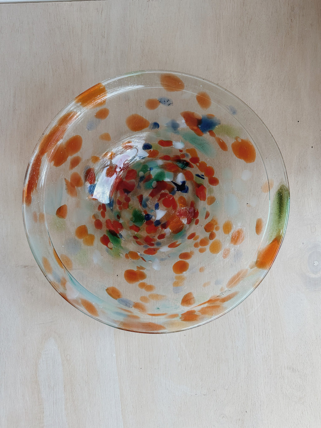 Rainbow Speckled Glass Dish