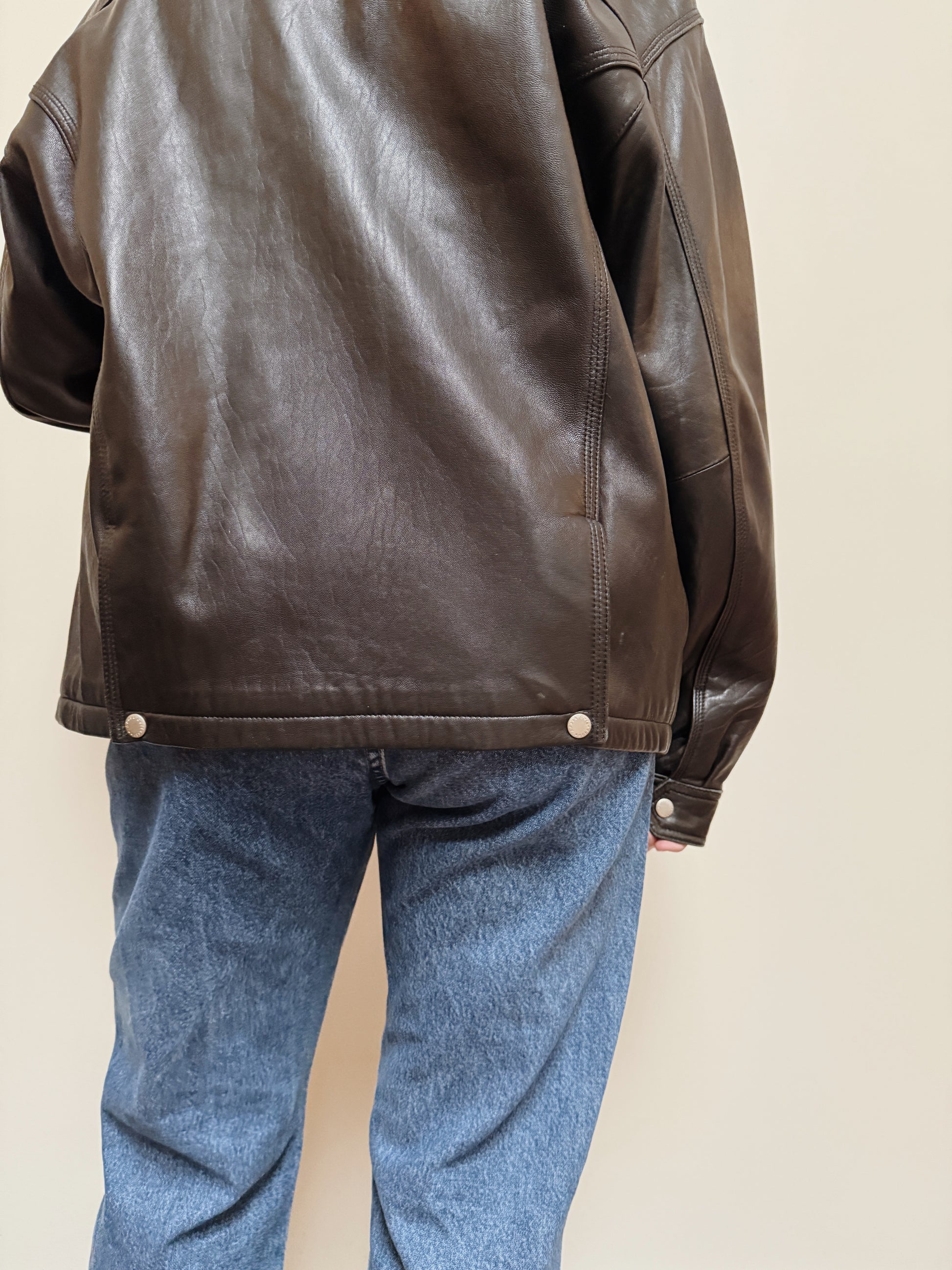Lamb Leather Zip Jacket