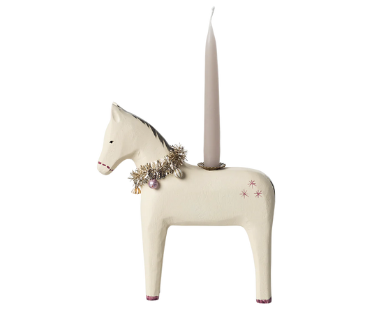 Wooden Horse Candle Holder