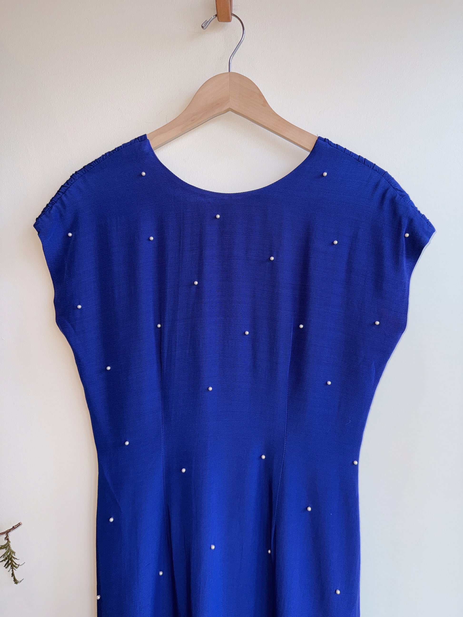 Royal Blue Pearl Dress