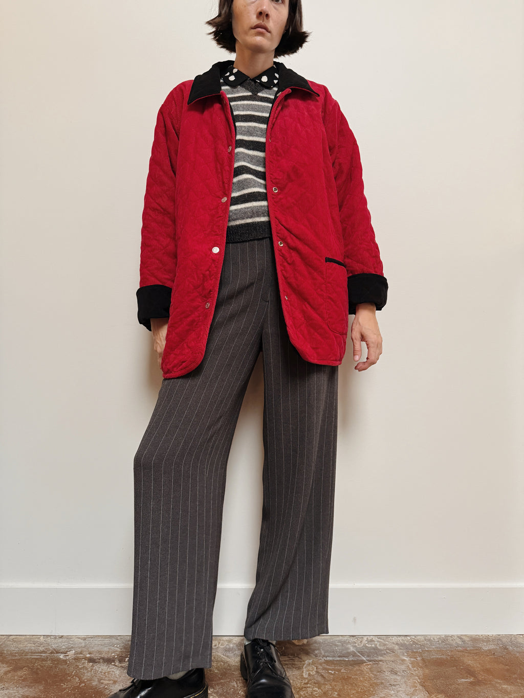 Red Cord Reversible Barn Coat