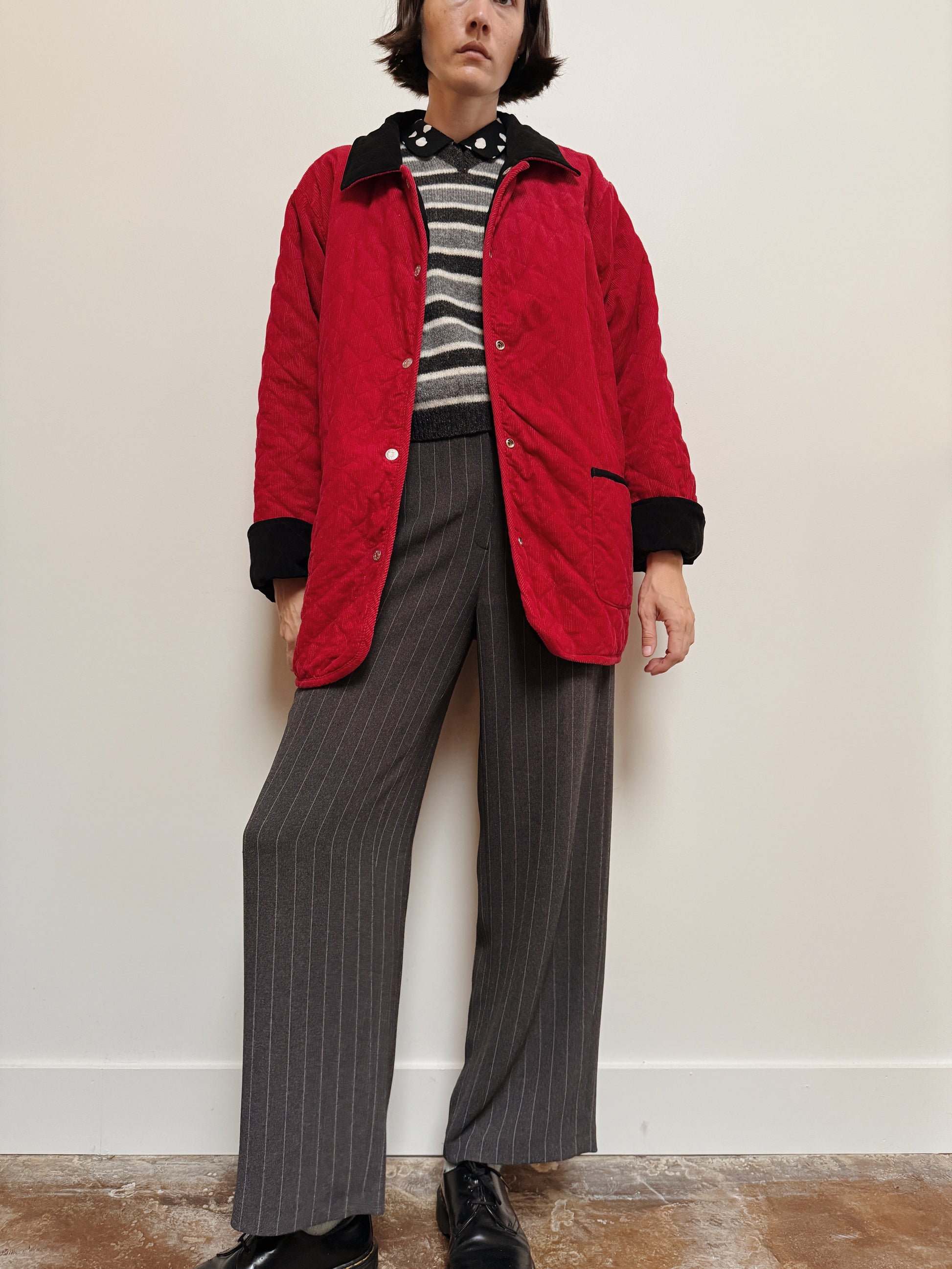 Red Cord Reversible Barn Coat