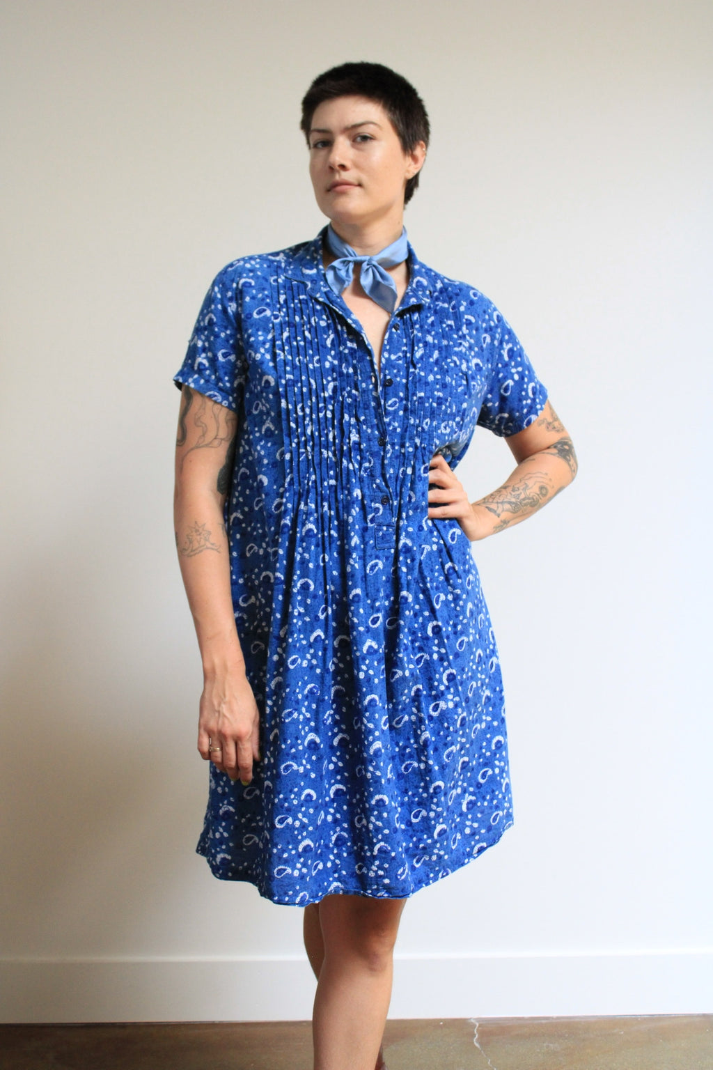 Indian Block Print Mini Dress