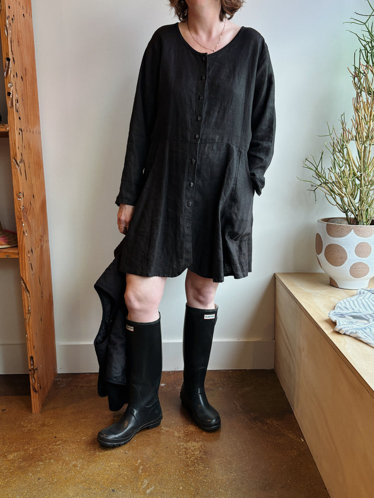 Flax Linen Button Down Dress