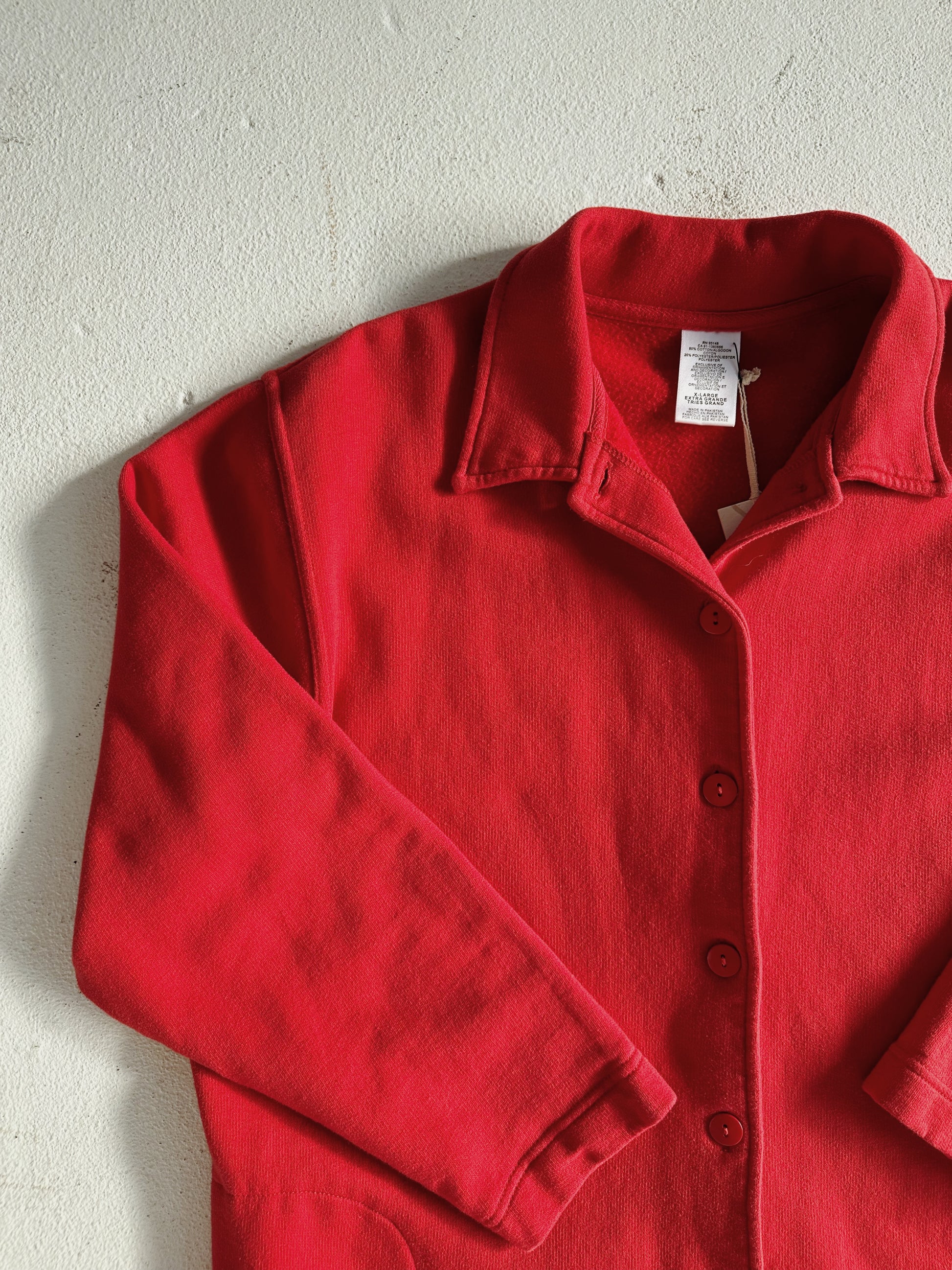 Cherry Button Front Sweatshirt
