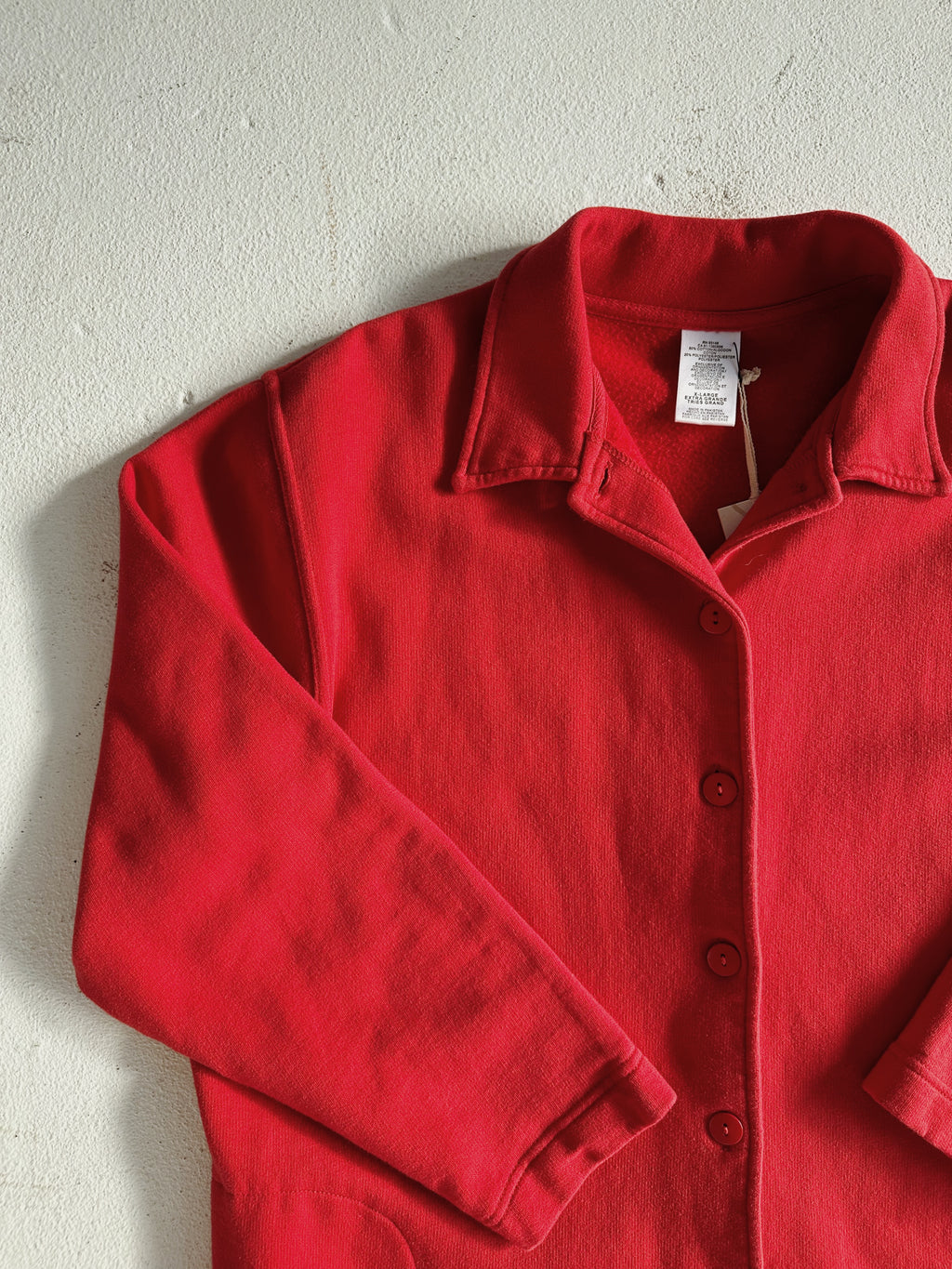 Cherry Button Front Sweatshirt