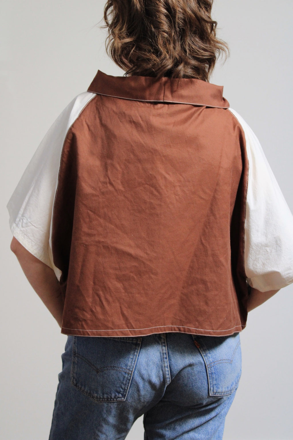 Archive Craft Peter Pan Crop - Brown + White