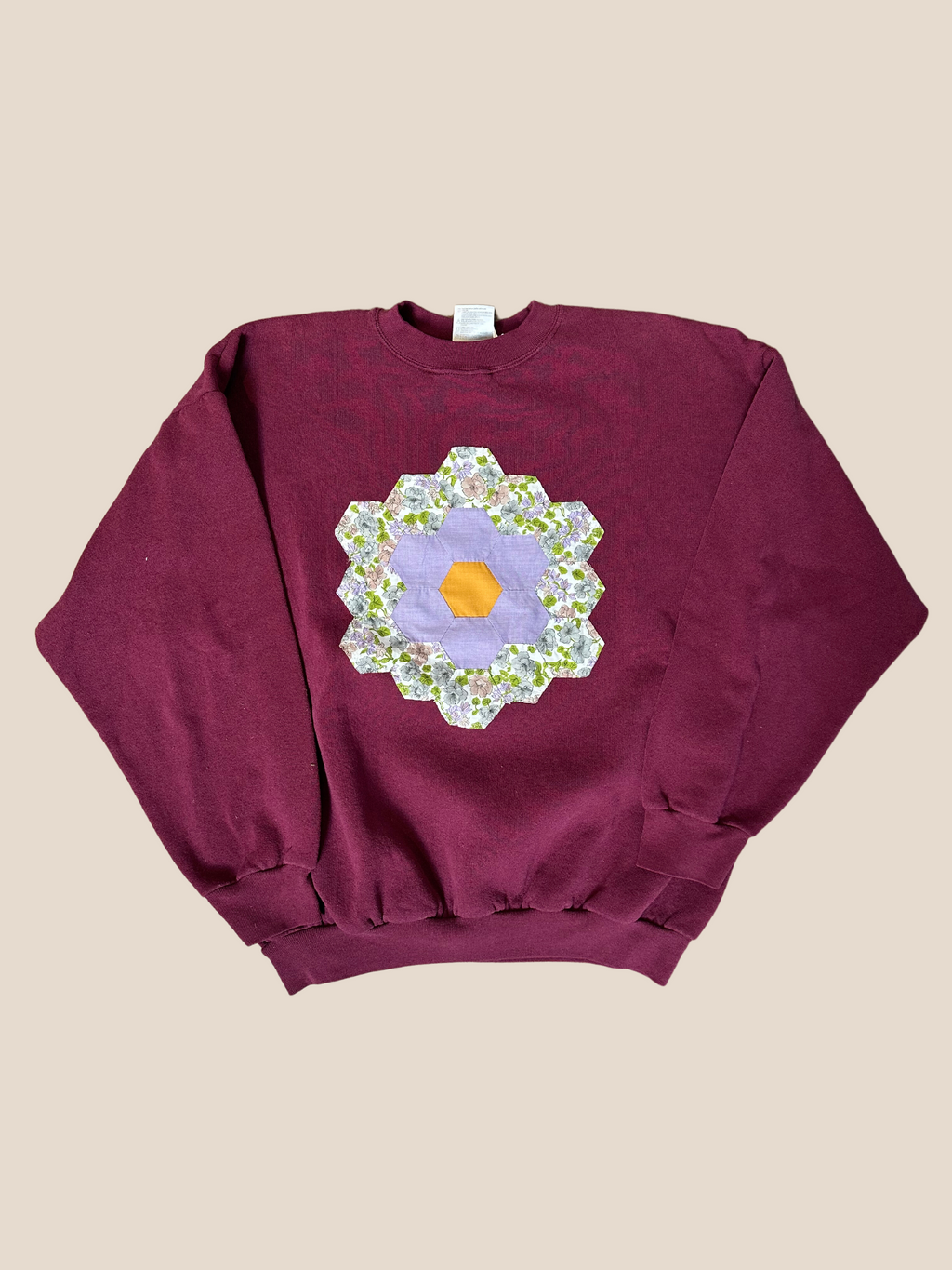 Vintage Quilt-Patch Sweatshirt