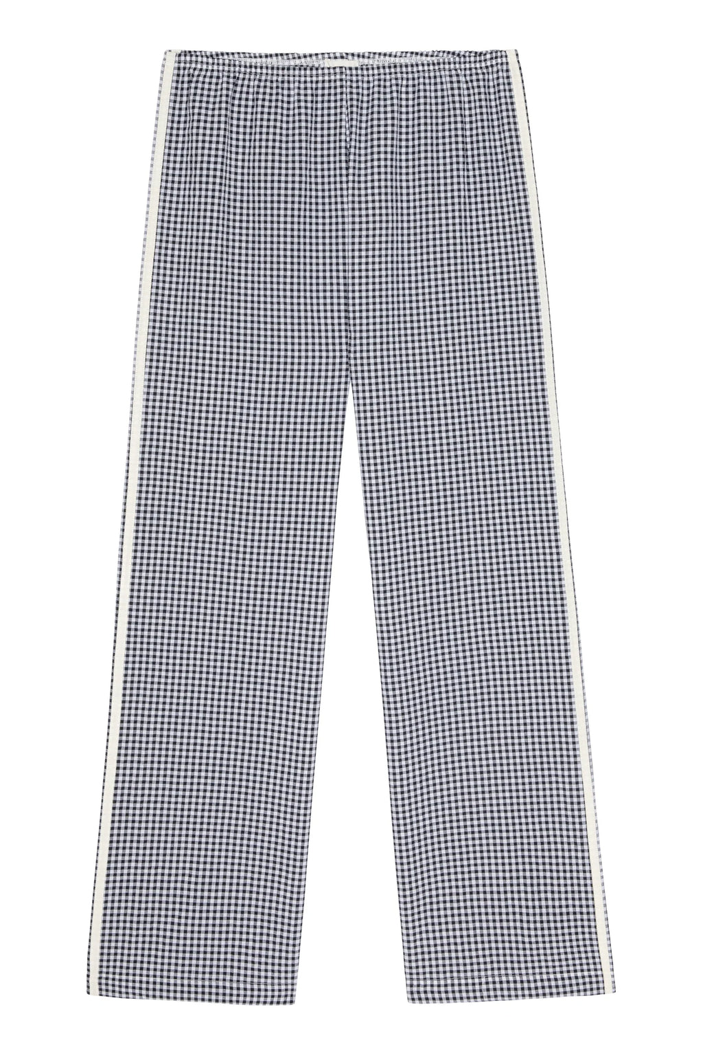 The Cotton Gingham Stripe Crop Pant