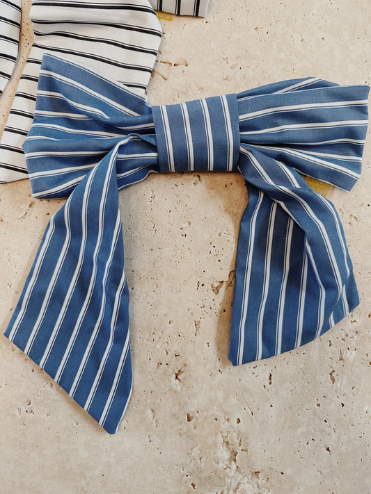 Poplin Stripe Bow