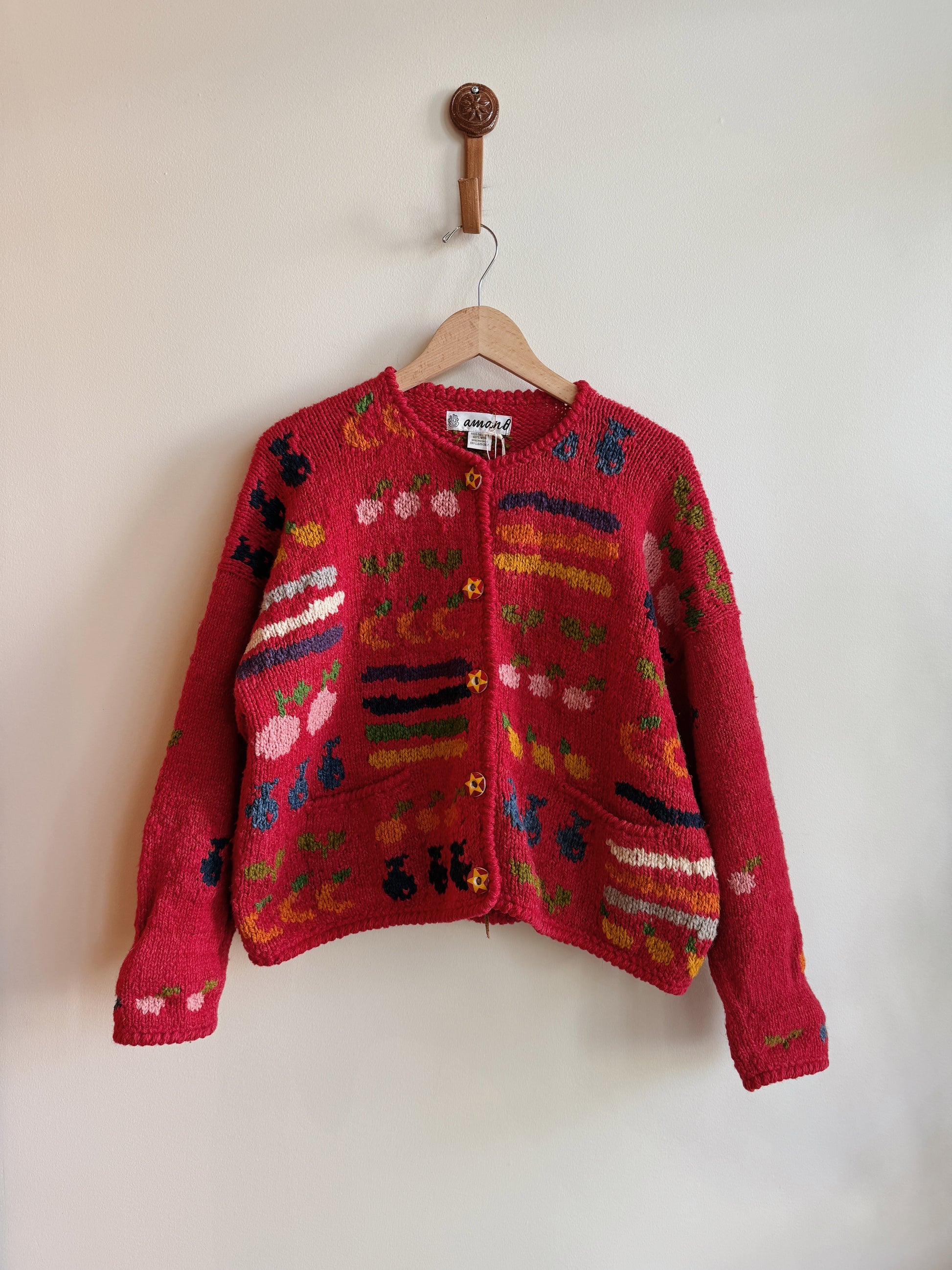 Fishes & Fruits Wool Cardigan