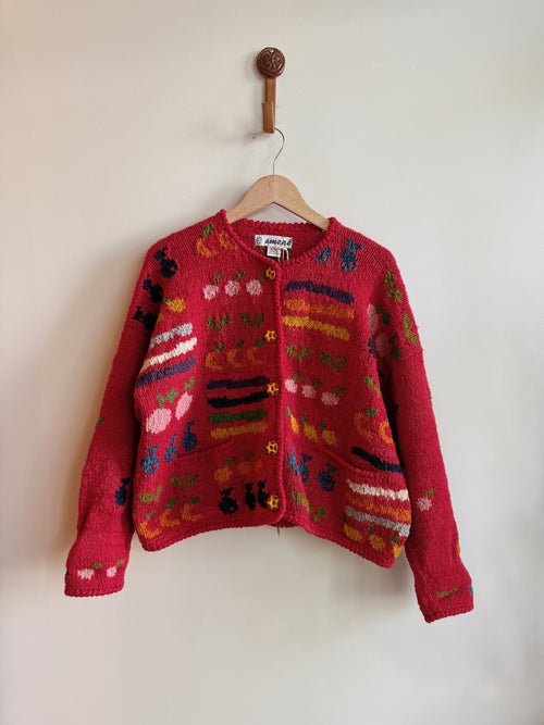 Fishes & Fruits Wool Cardigan