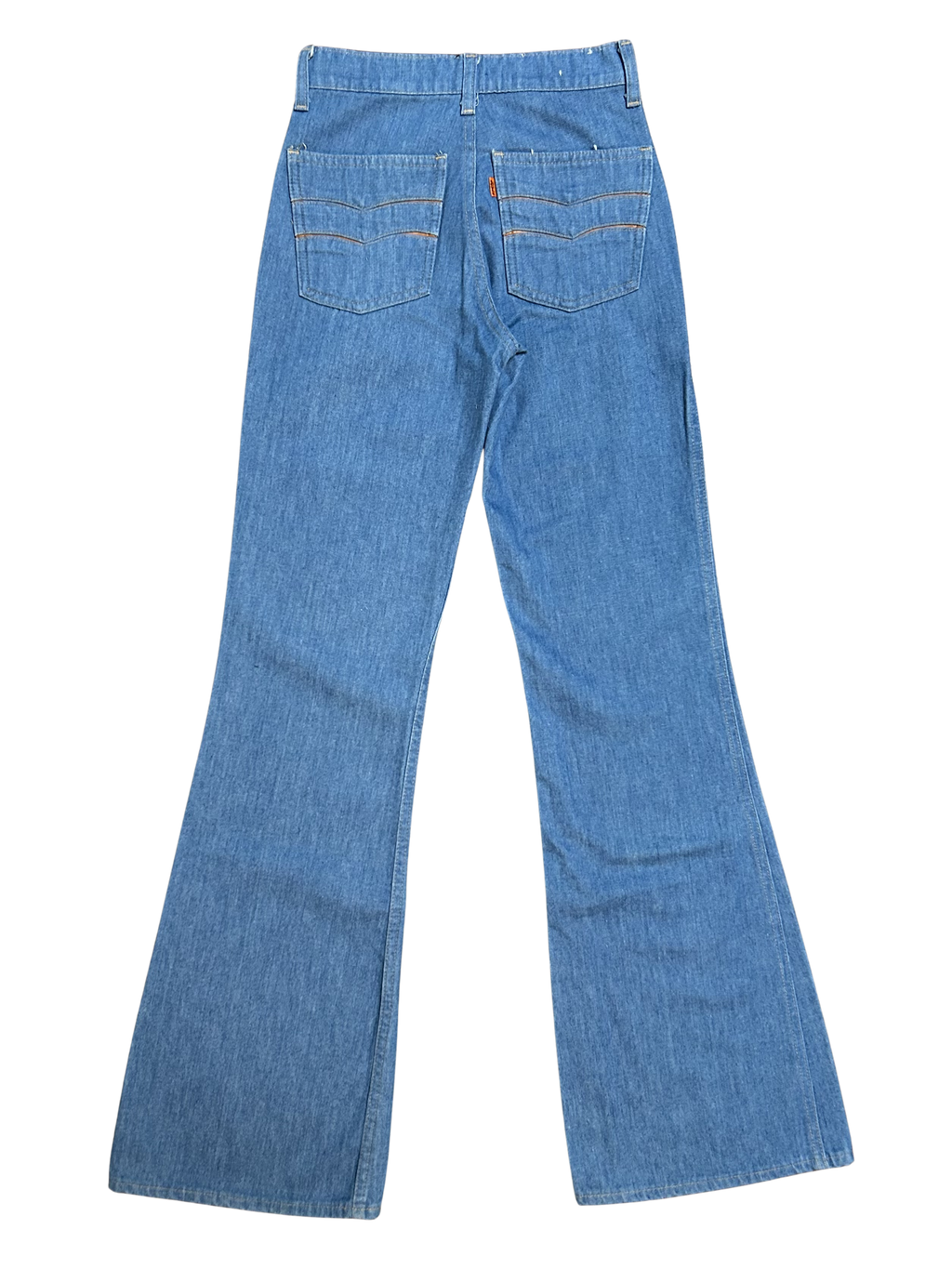 Levi's Orange tab leather trim