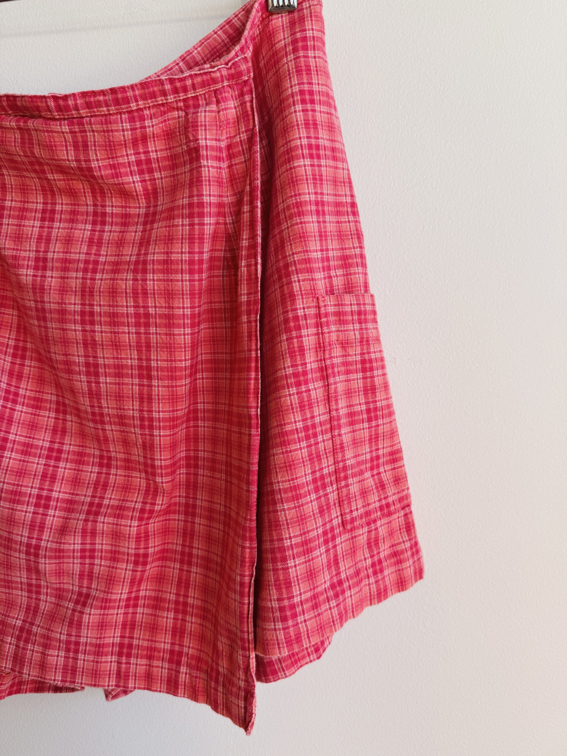 Pink Plaid Skort