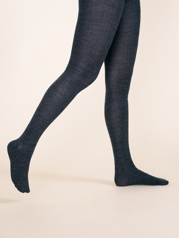 Ribbed Wool Tights