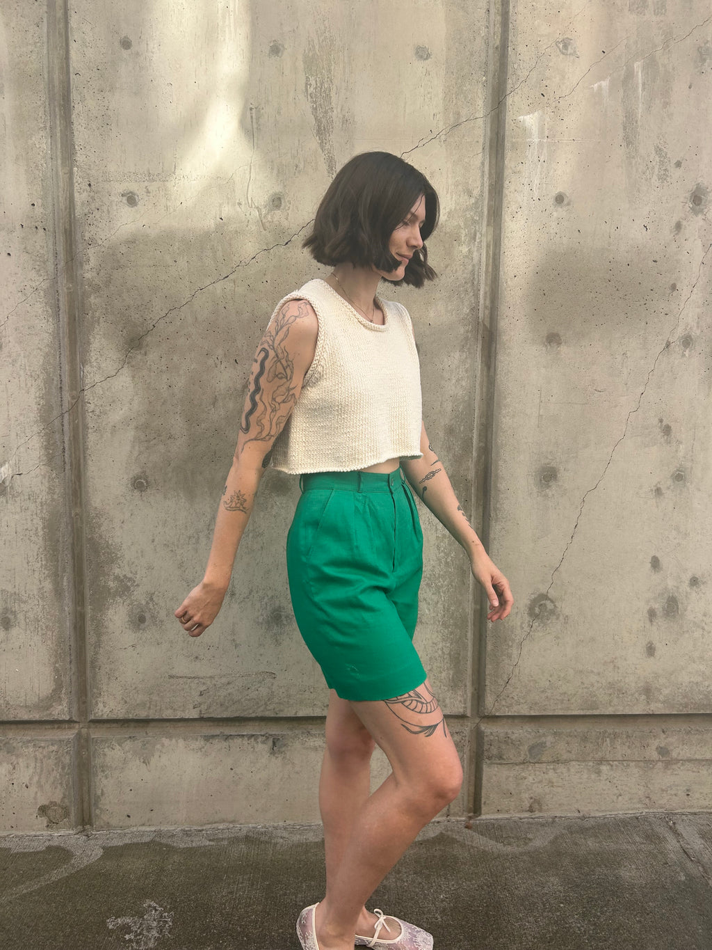 Nordstrom Green Linen