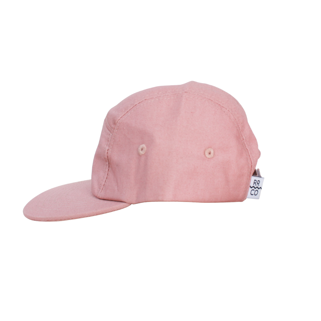 Cotton Five-Panel Hat in Blush