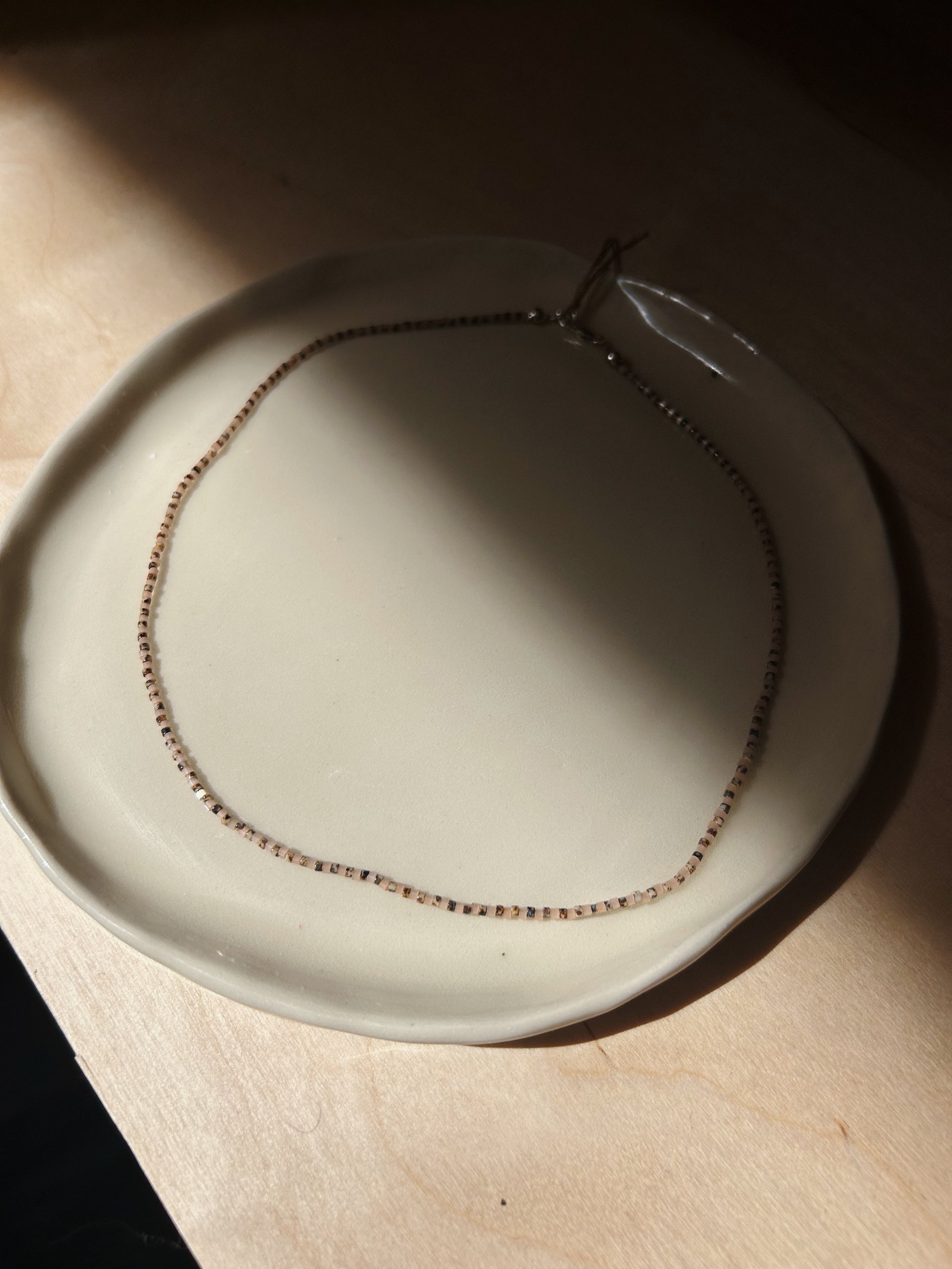 Checkered Seed Bead Necklace