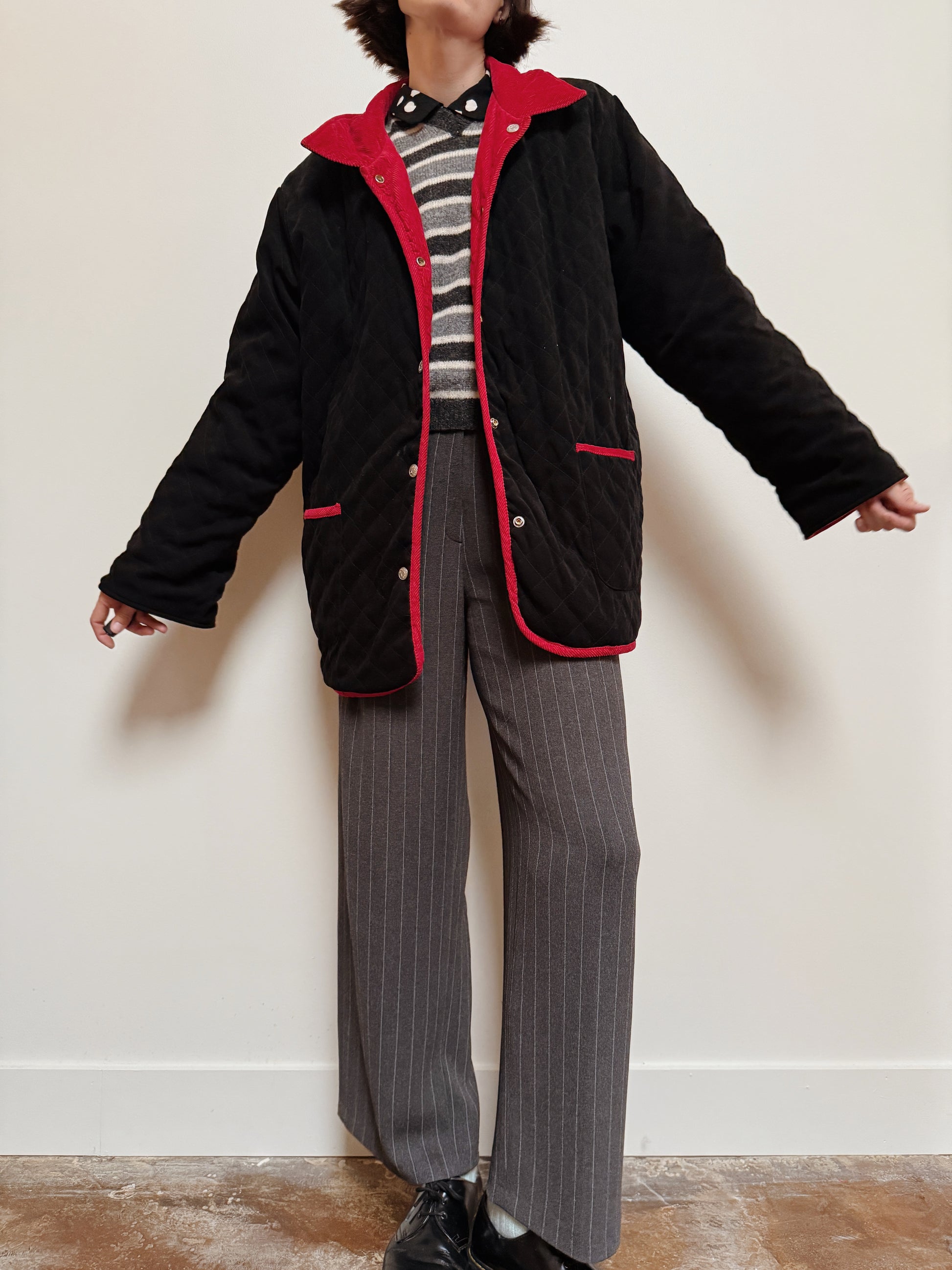 Red Cord Reversible Barn Coat