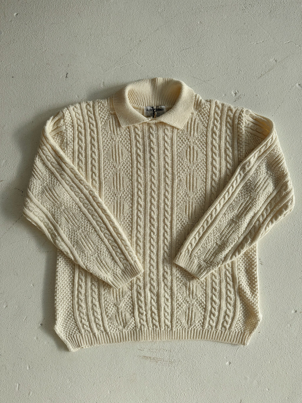 White Collared Sweater