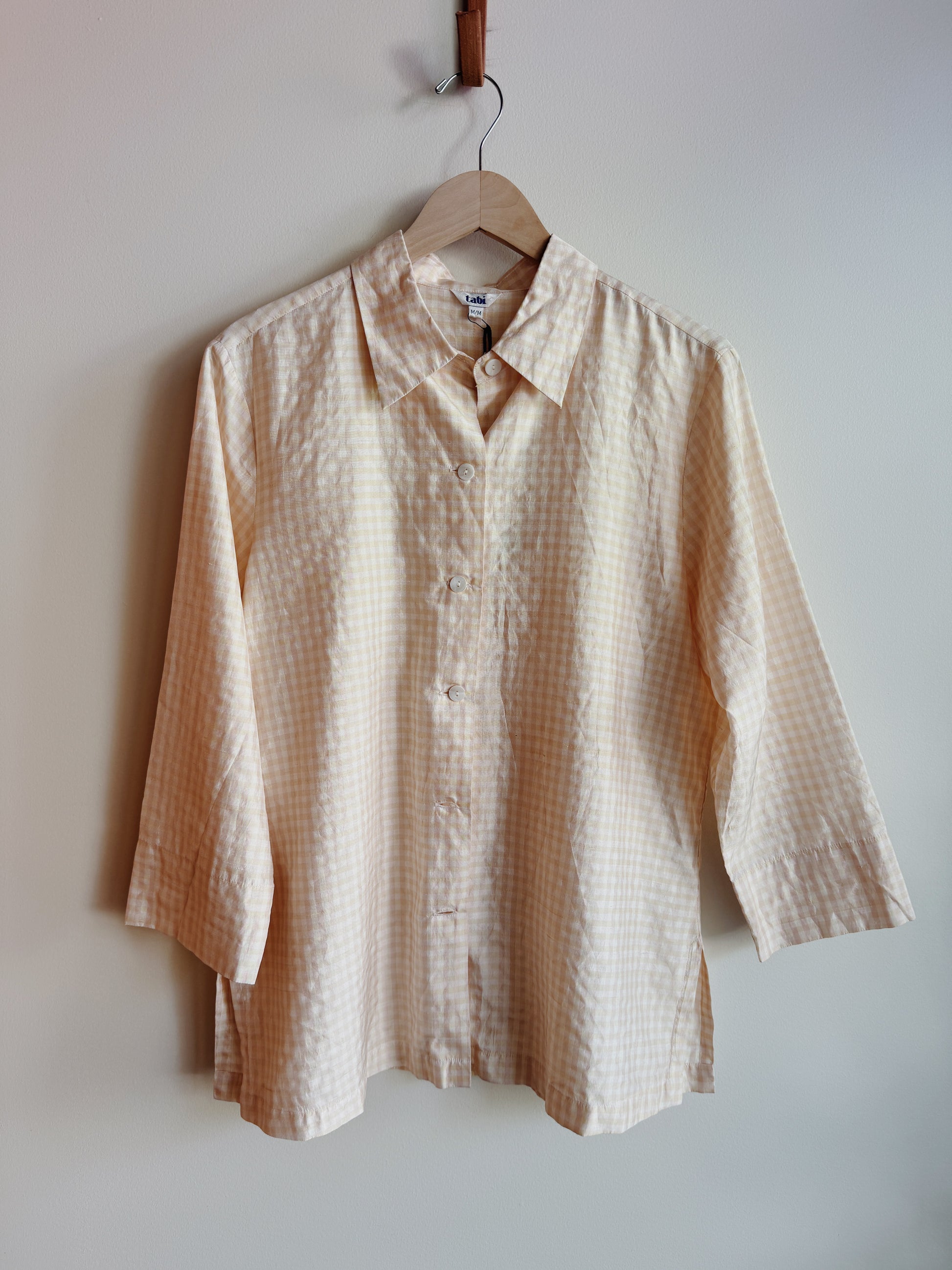 Tabi Silk Blend Gingham Blouse