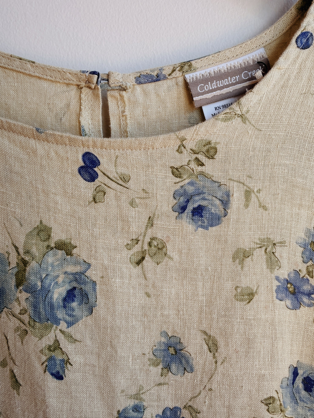 Linen Floral Shirt Dress