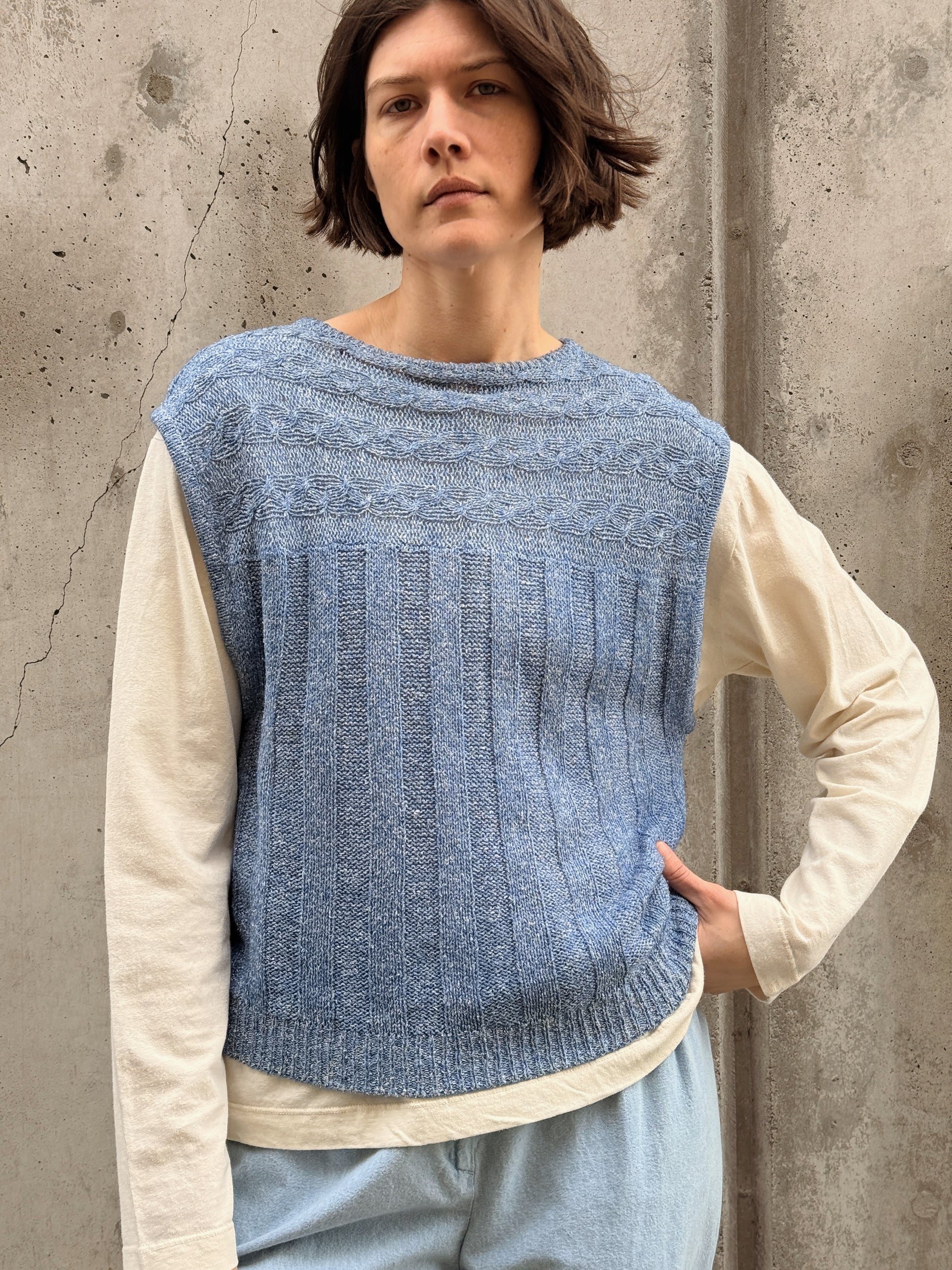 Silk Pullover Sweater Vest