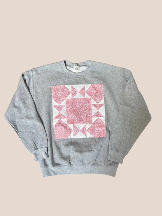 Vintage Quilt-Patch Sweatshirt