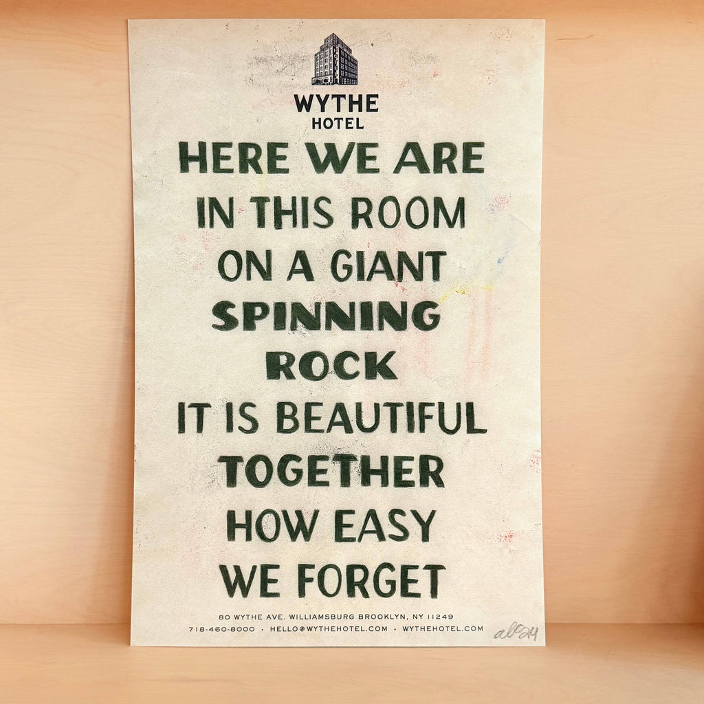 A Giant Spinning Rock Art Print