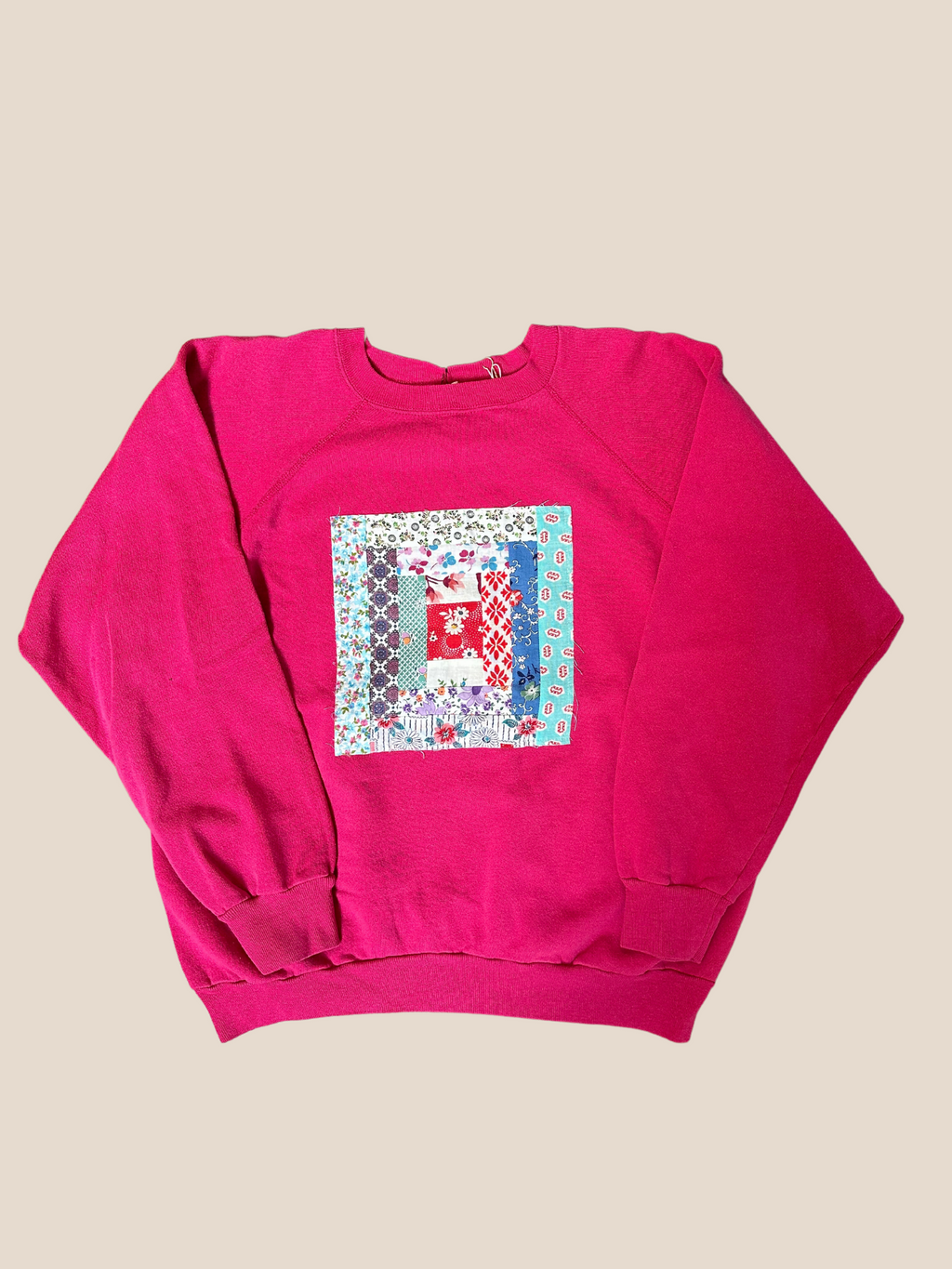 Vintage Quilt-Patch Sweatshirt