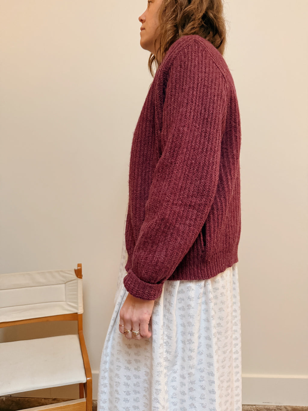 LL Bean Ribbed Zip Cardi