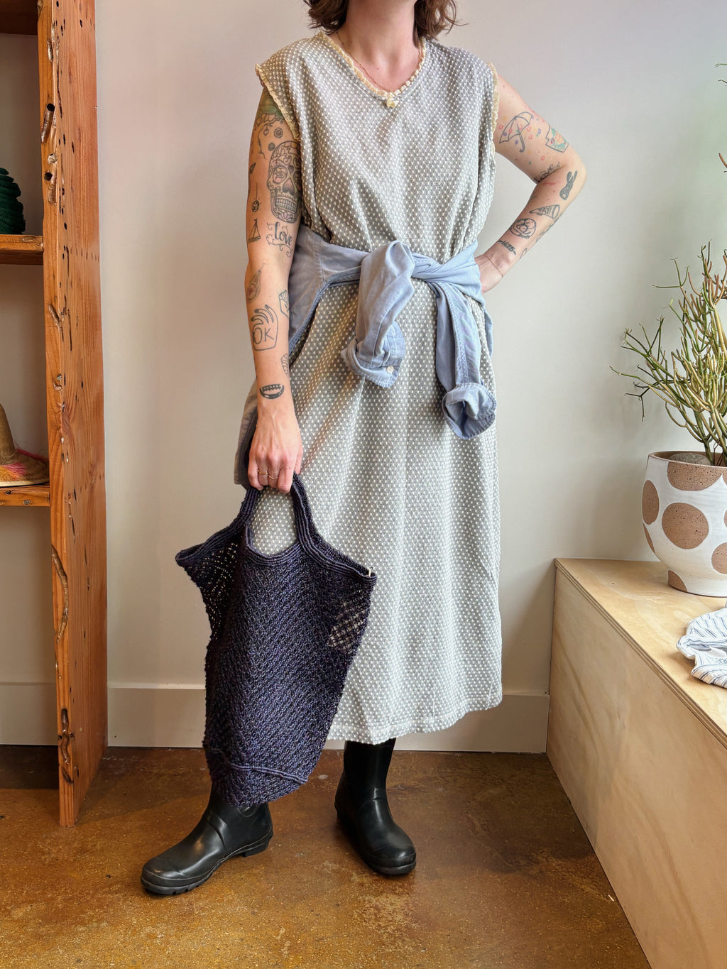 Polka Dot Knit Dress