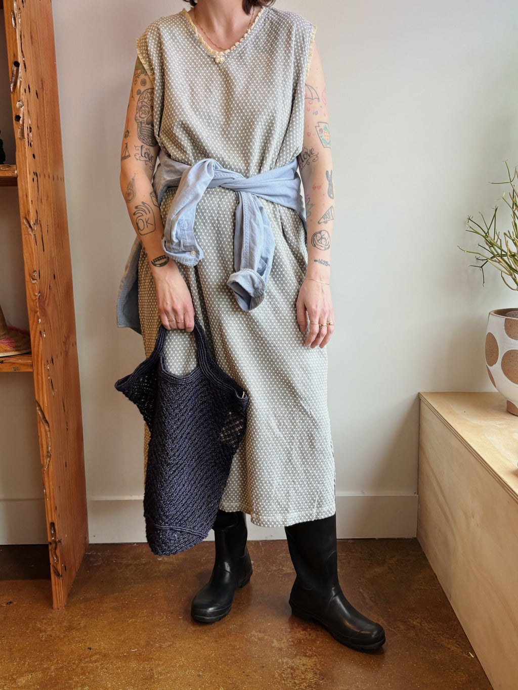 Polka Dot Knit Dress