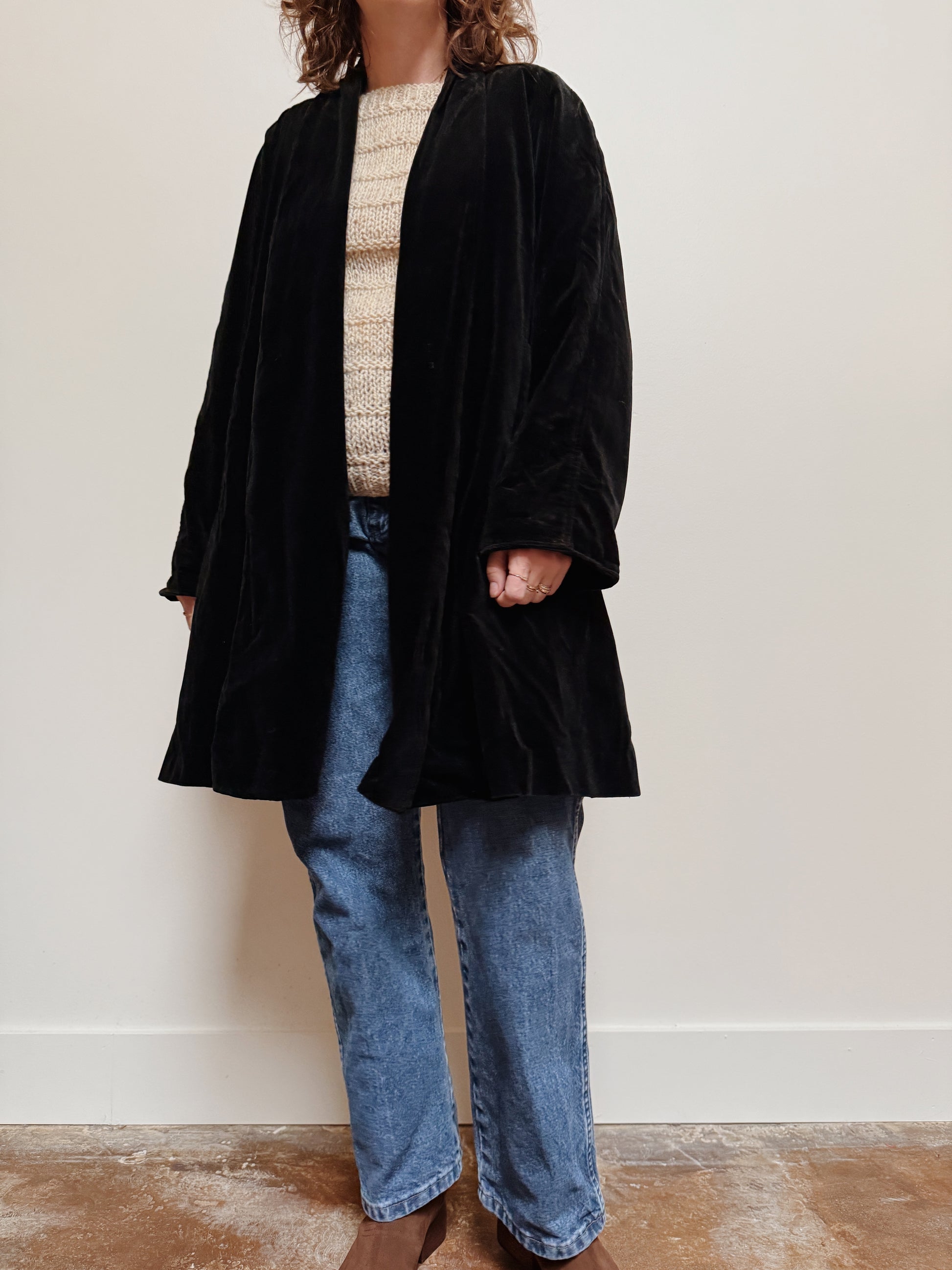 Cotton Velvet Swing Jacket