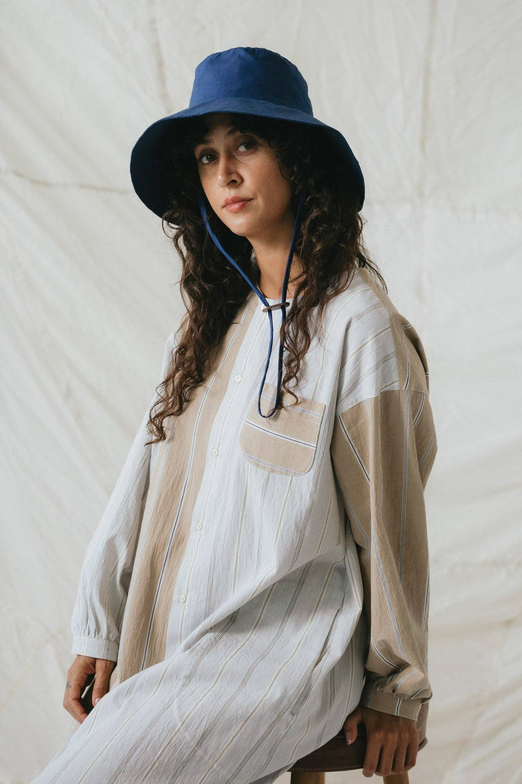 Gardener's Hat in Mineral Blue