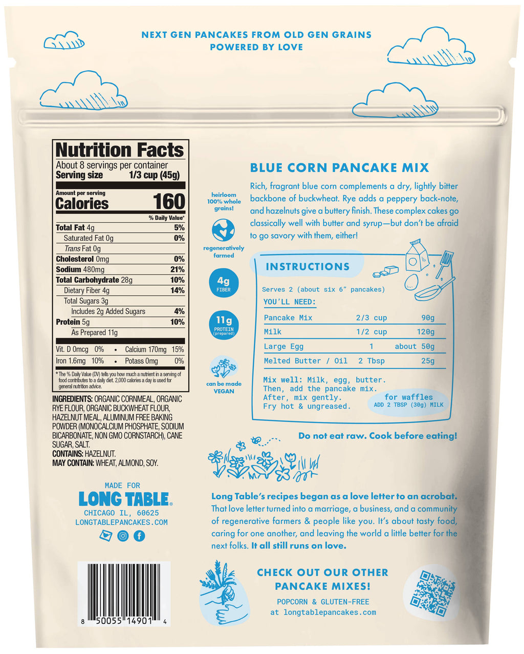 Heirloom Blue Corn Pancake Mix