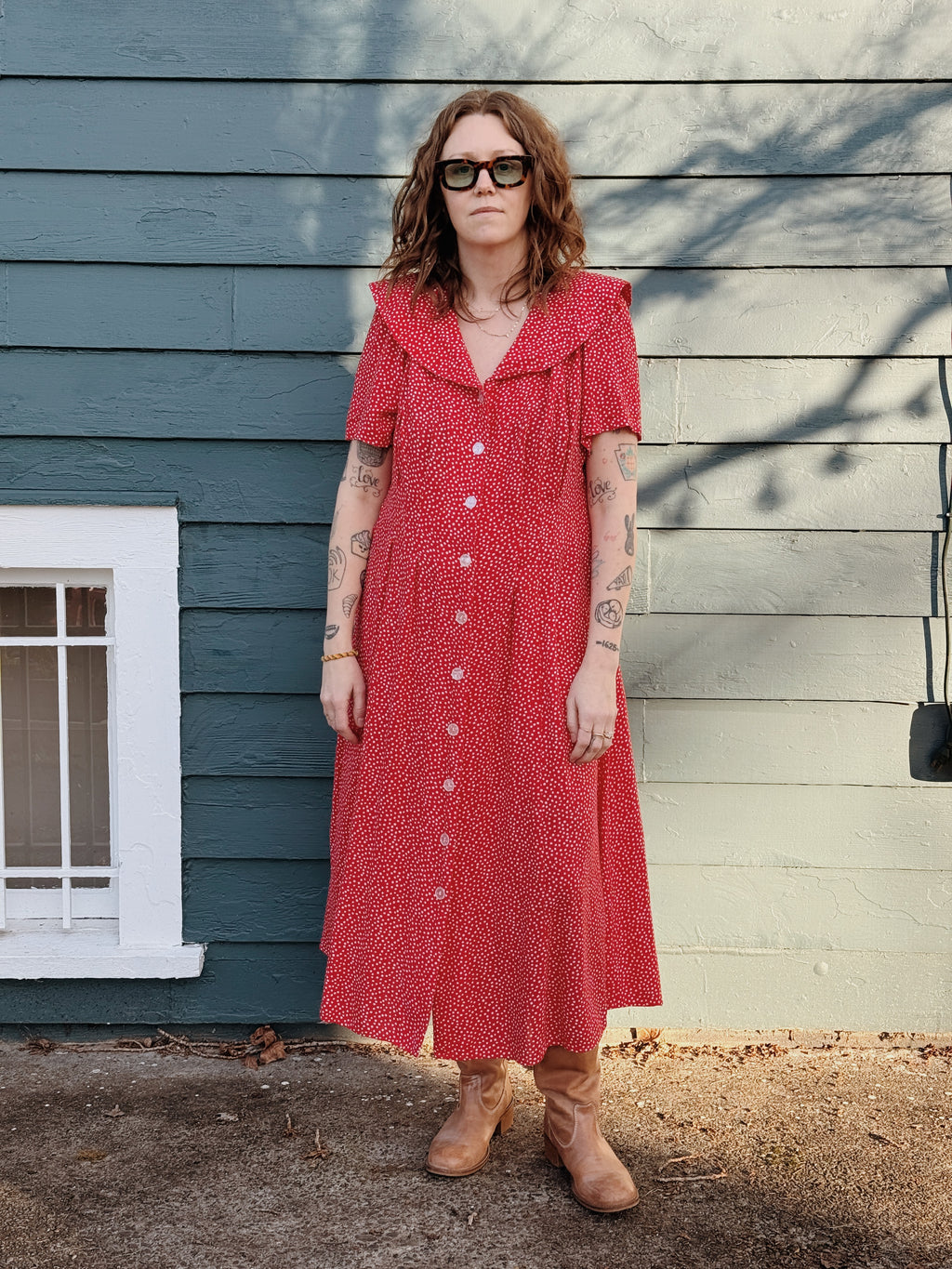 Collard Polka Dot Maxi