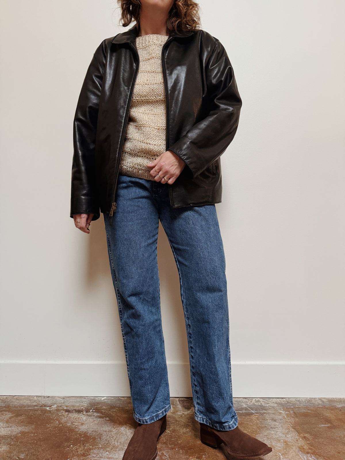 Leather Zip Jacket