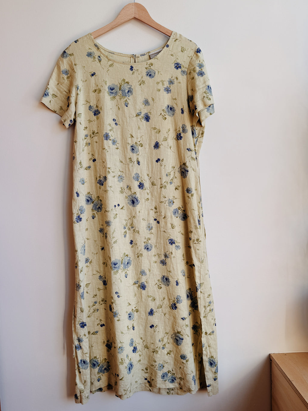 Linen Floral Shirt Dress