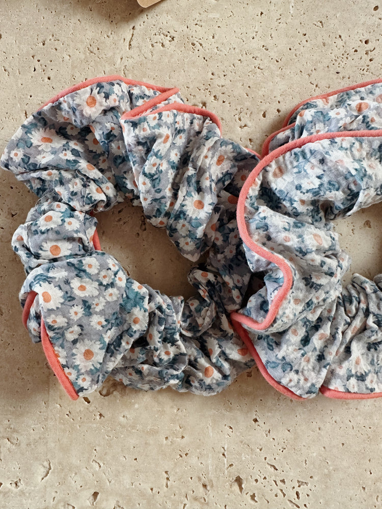 Large Floral Cotton Scrunchie