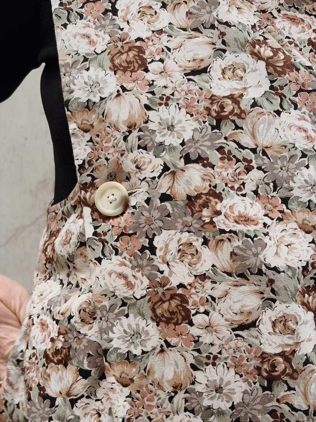 Floral Denim Apron Jumper
