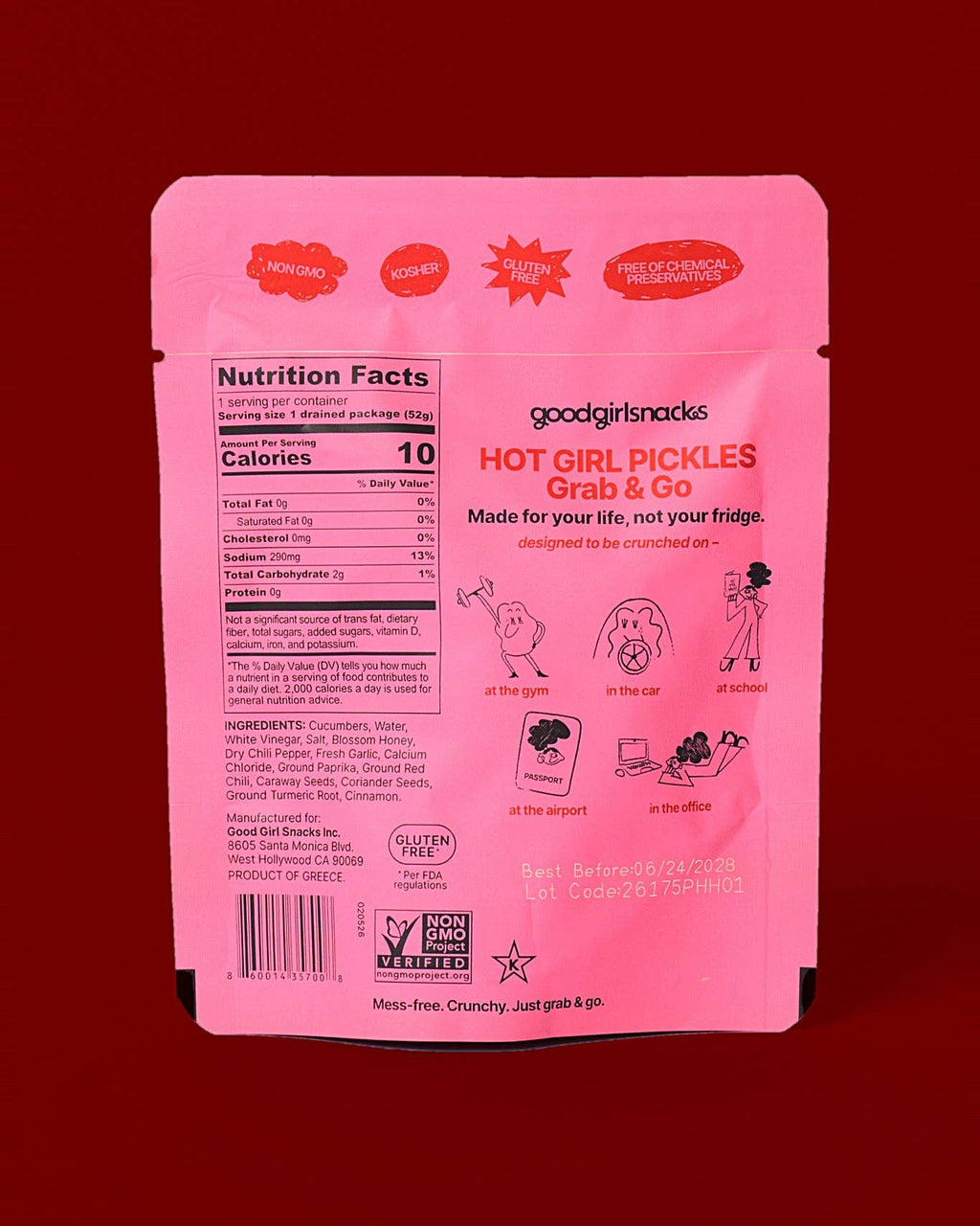 Hot Honey Harissa Grab and Go Pickles