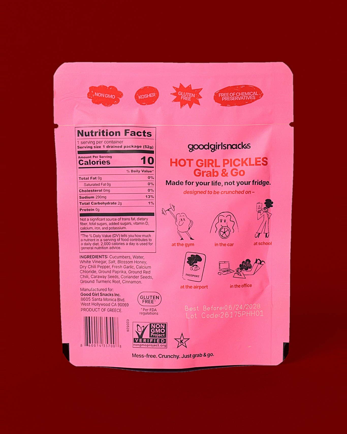 Hot Honey Harissa Grab and Go Pickles