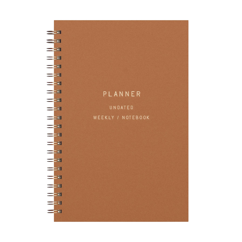 Standard Type Undated Weekly Planner Journal