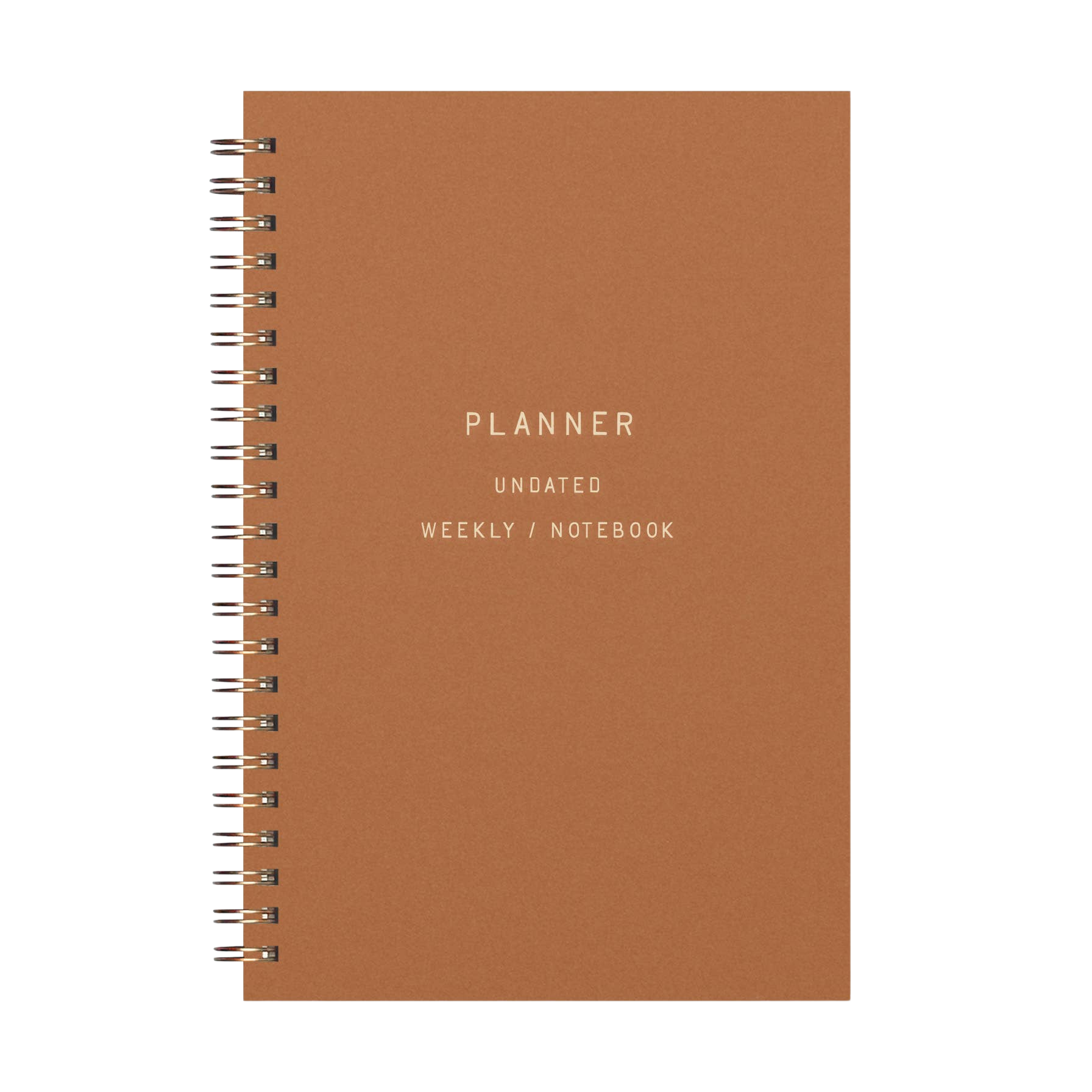Standard Type Undated Weekly Planner Journal
