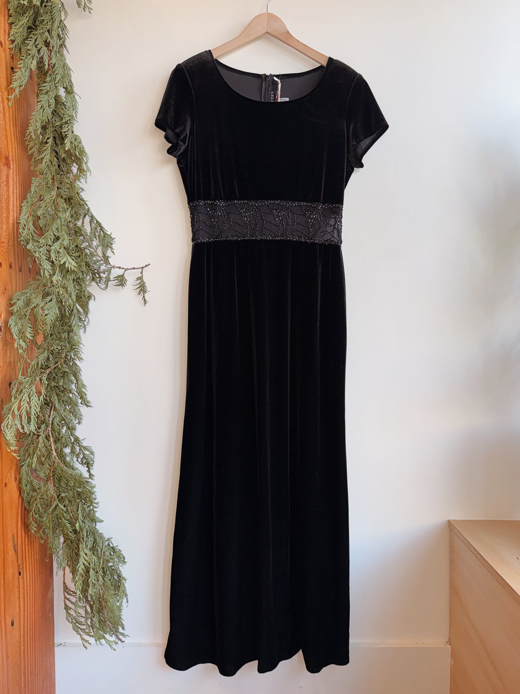 Velvet Sheer Waist Dress