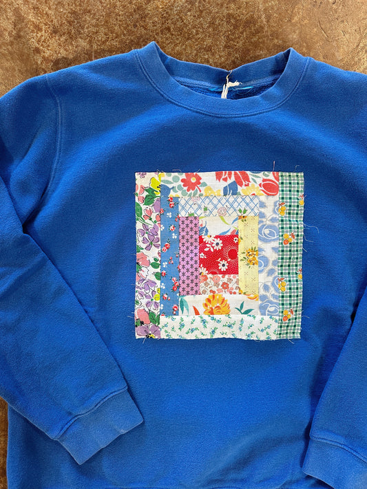 Vintage Quilt-Patch Sweatshirt