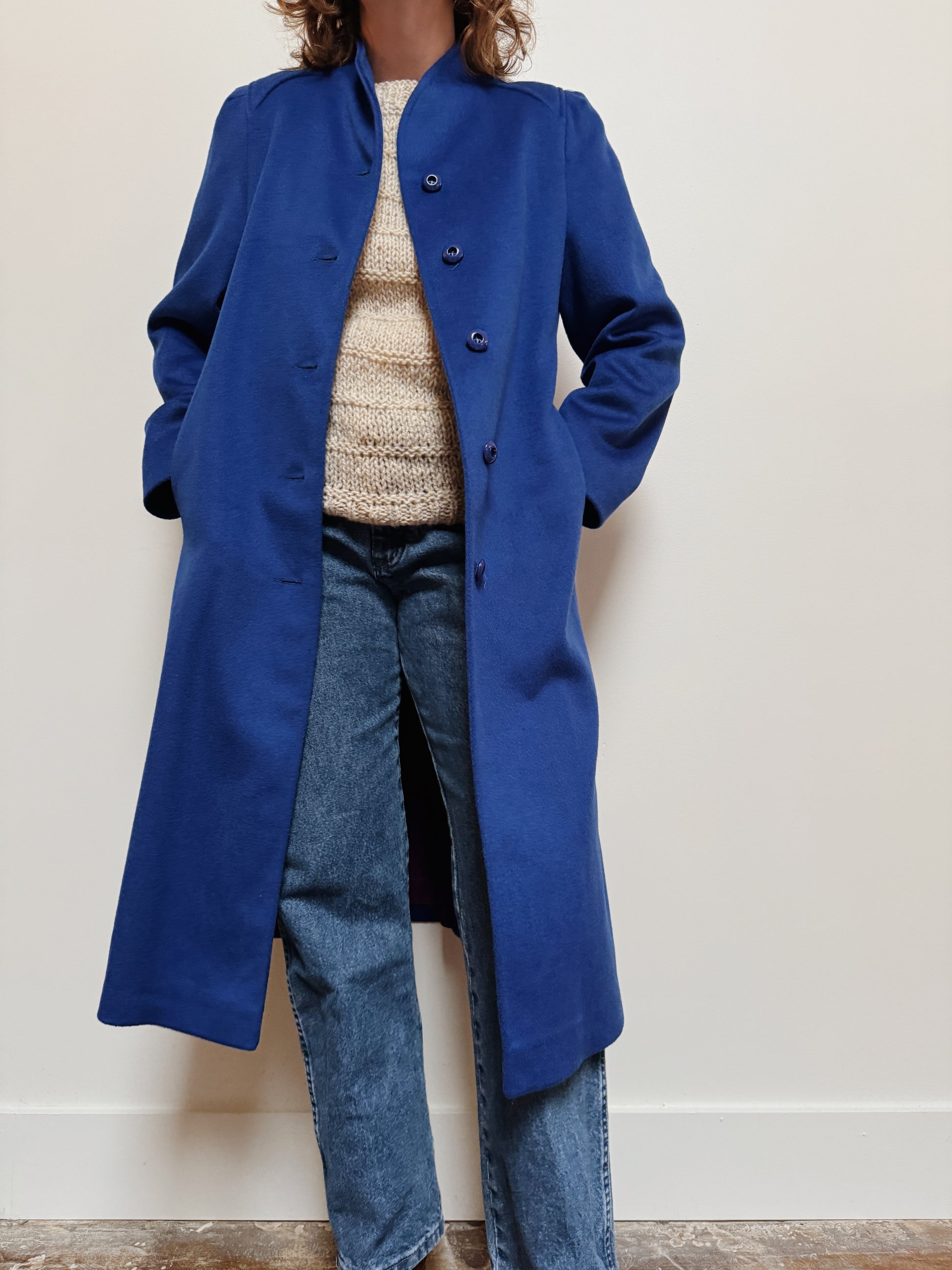 Blue Wool Dresscoat